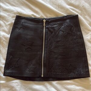 Reformation Leather Mini Skirt